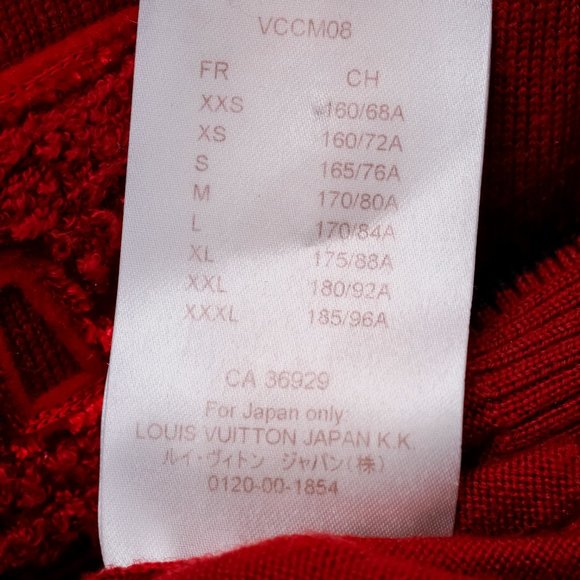 Louis Vuitton Vintage Red Wool Varsity Crewneck Sweater - Picture 9 of 10